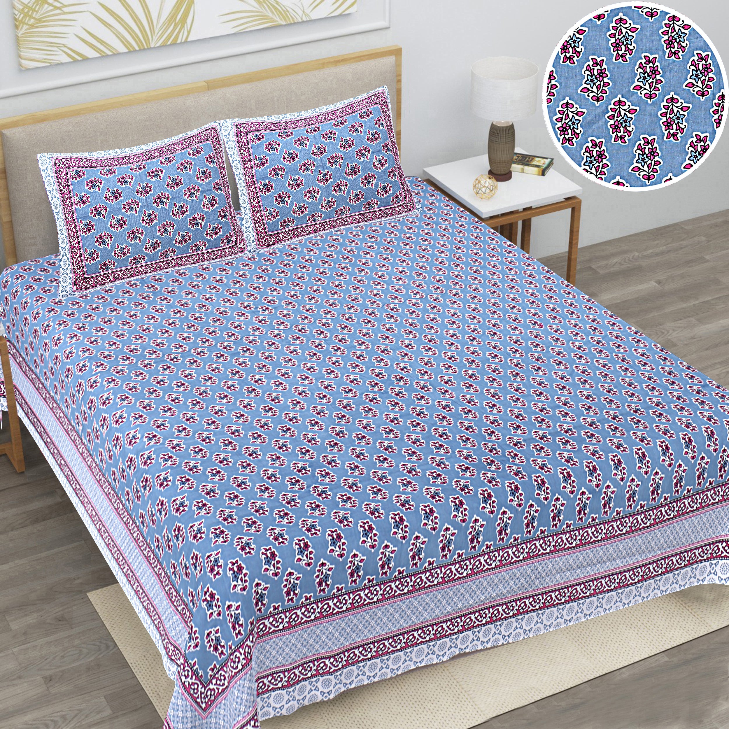 180TC Cotton Queen Bedsheet Set by elanorhomes