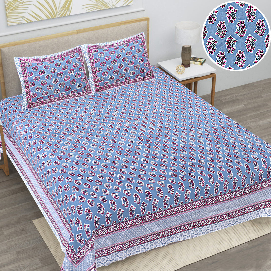 180TC Cotton Queen Bedsheet Set by elanorhomes