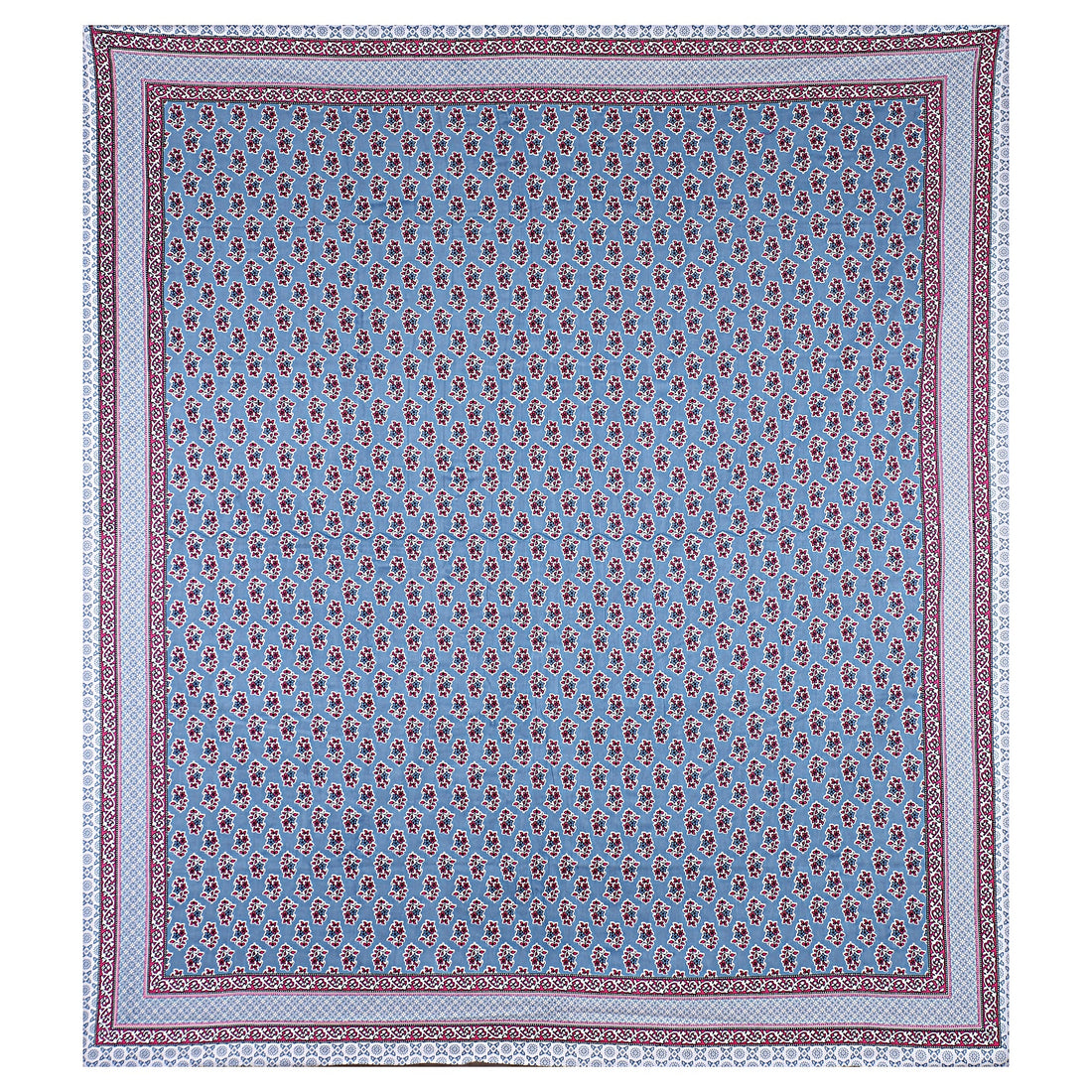 Chandani Buta 100% Cotton Queen Bedsheet Set – 90x100 in with 2 Pillow Covers