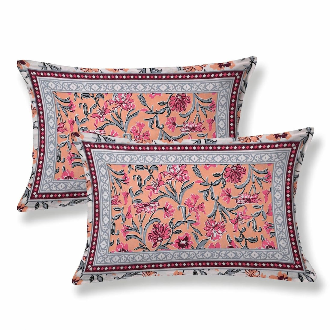 Blush Glow Cotton Pillow Cover Set of 2 (17x28 in)