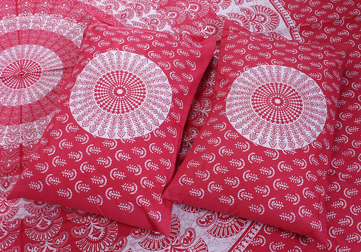 Rangchakra 100% Cotton Queen Bedsheet Set – 90x100 in with 2 Pillow Covers