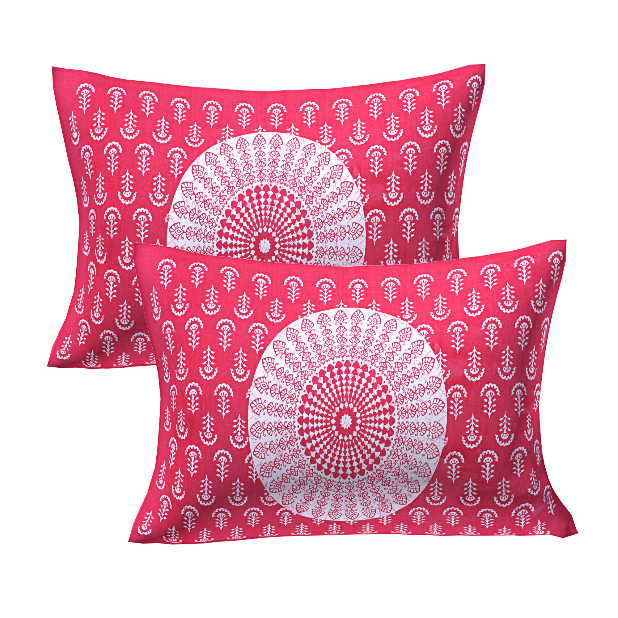 Rangchakra 100% Cotton Queen Bedsheet Set – 90x100 in with 2 Pillow Covers