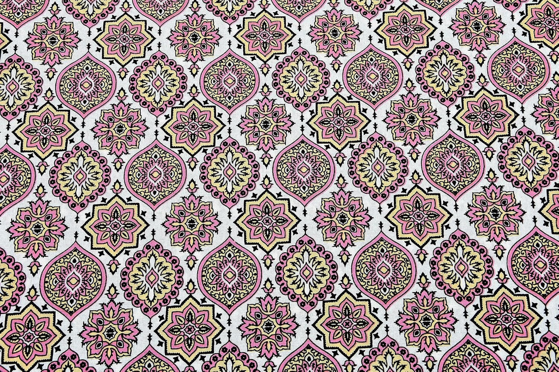 Gulabi Chhaon Hand Block Printed Cotton King Bedsheet Set | 90×108 | 240 TC