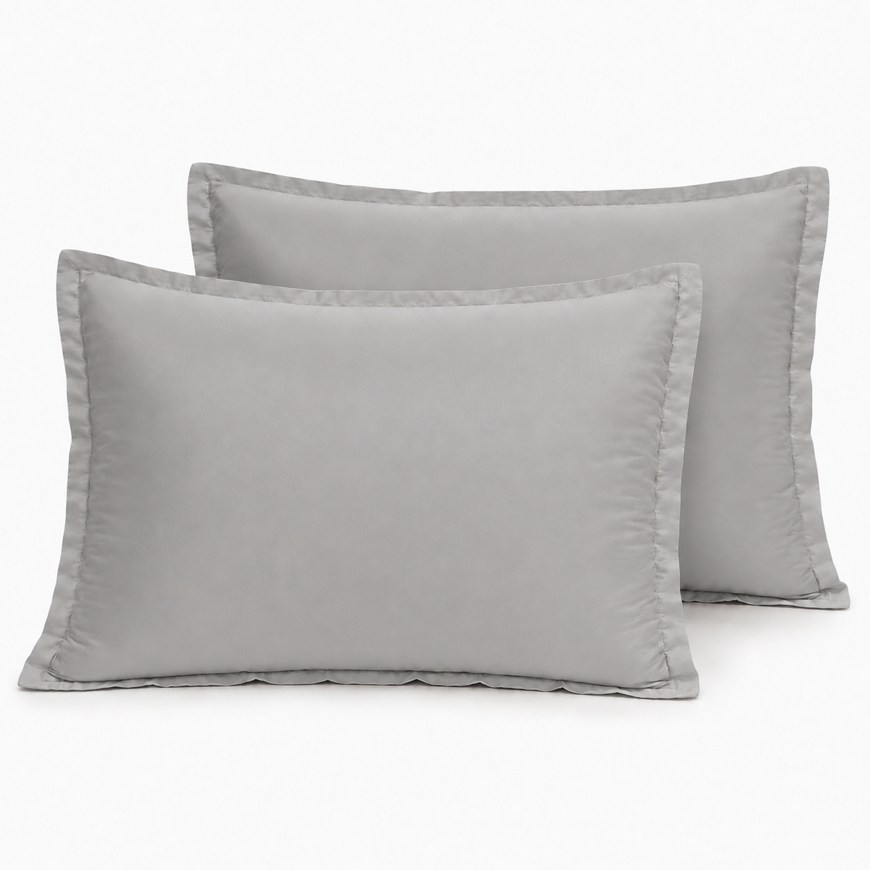 Ash Grey 400 TC Pure Cotton King Size Bedsheet with 2 Pillow Covers