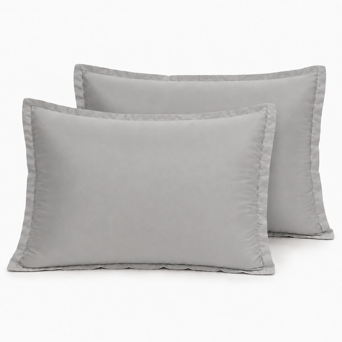 Ash Grey 400 TC Pure Cotton King Size Bedsheet with 2 Pillow Covers
