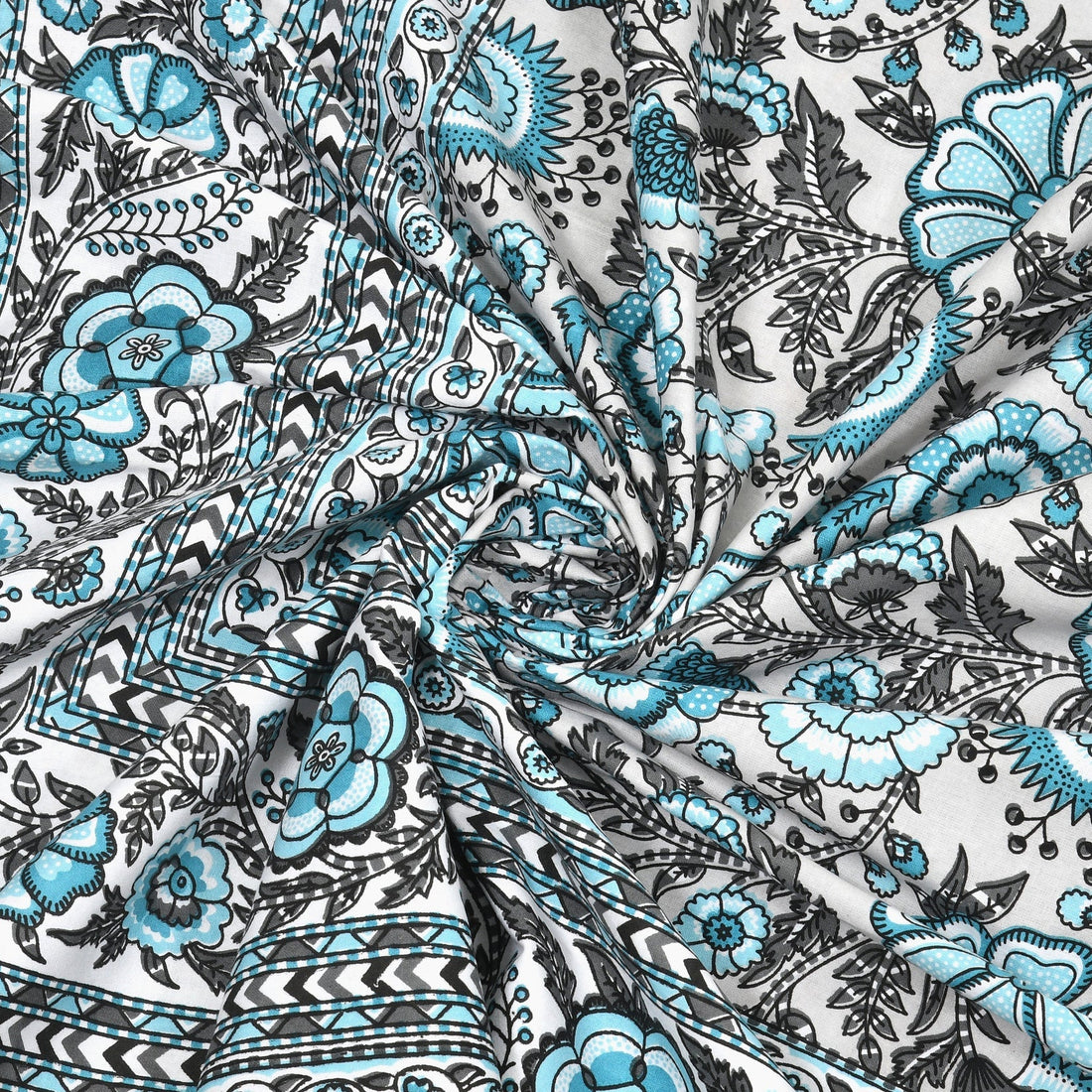 Bechelor Fulwari Hand Block Printed Cotton Single Bedsheet | 60x90 inches