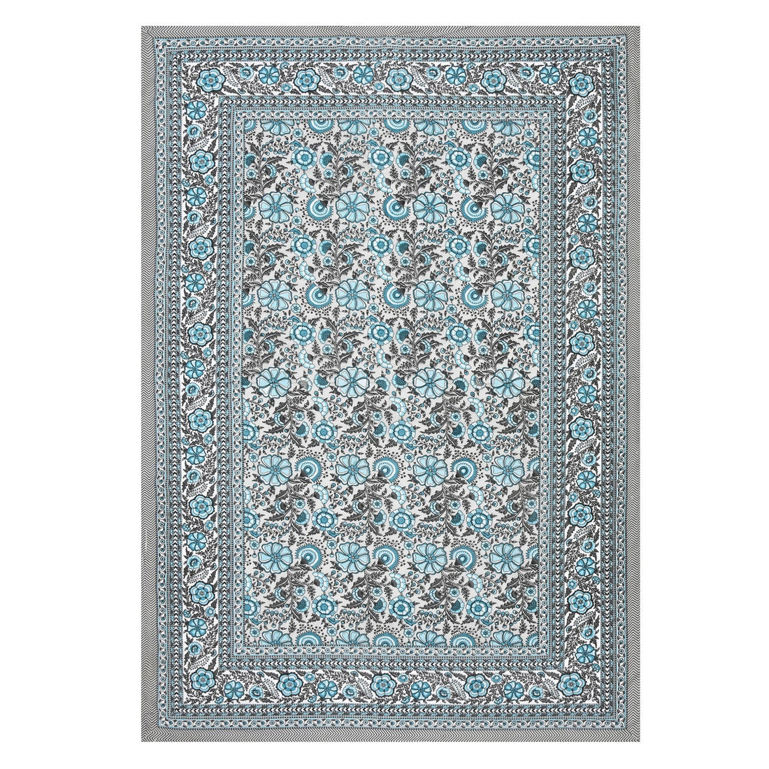 Bechelor Fulwari Hand Block Printed Cotton Single Bedsheet | 60x90 inches