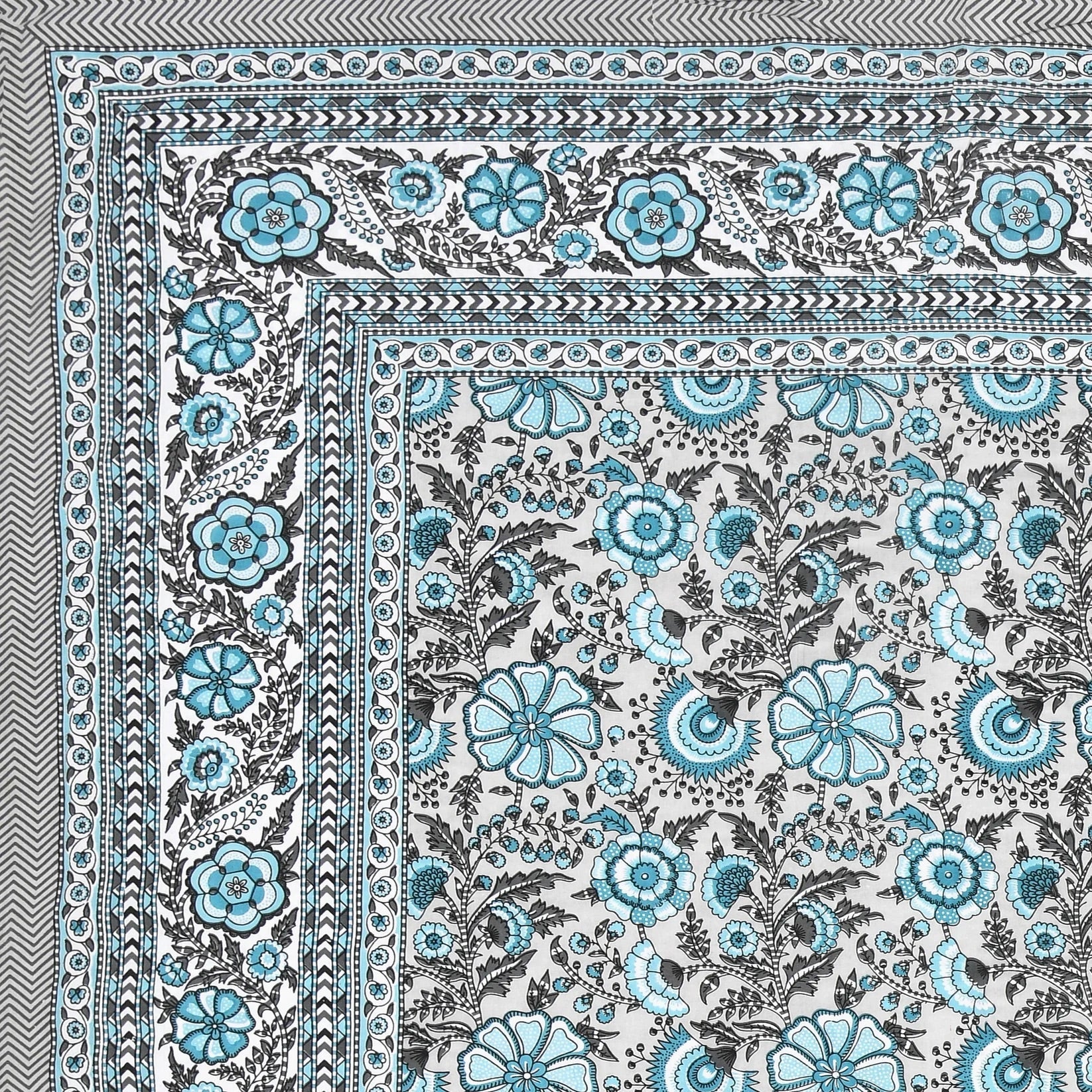 Bechelor Fulwari Hand Block Printed Cotton Single Bedsheet | 60x90 inches