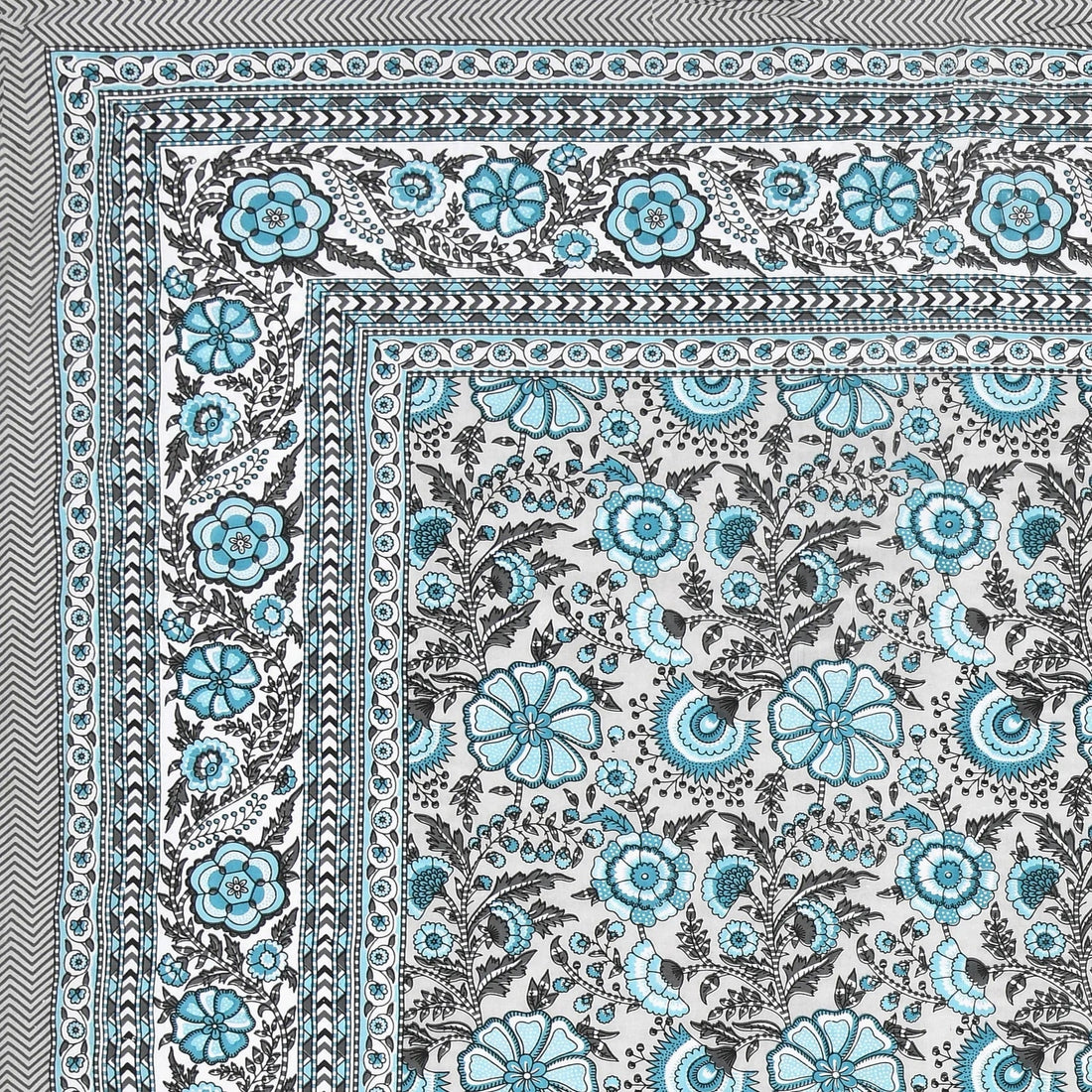 Bechelor Fulwari Hand Block Printed Cotton Single Bedsheet | 60x90 inches