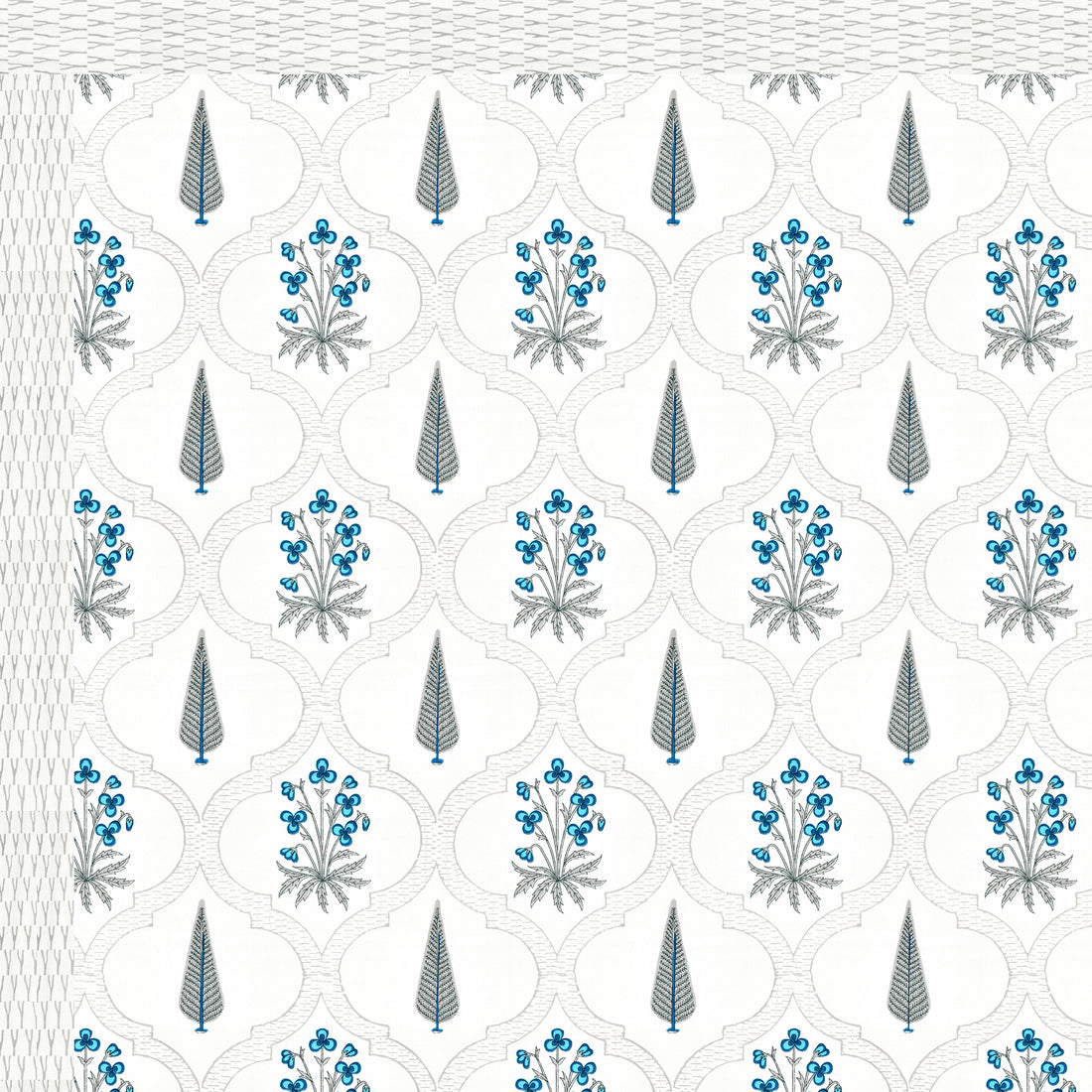 blue jharokha jaal Hand Block Printed Cotton King Bedsheet Set | 90x108 | 240 TC