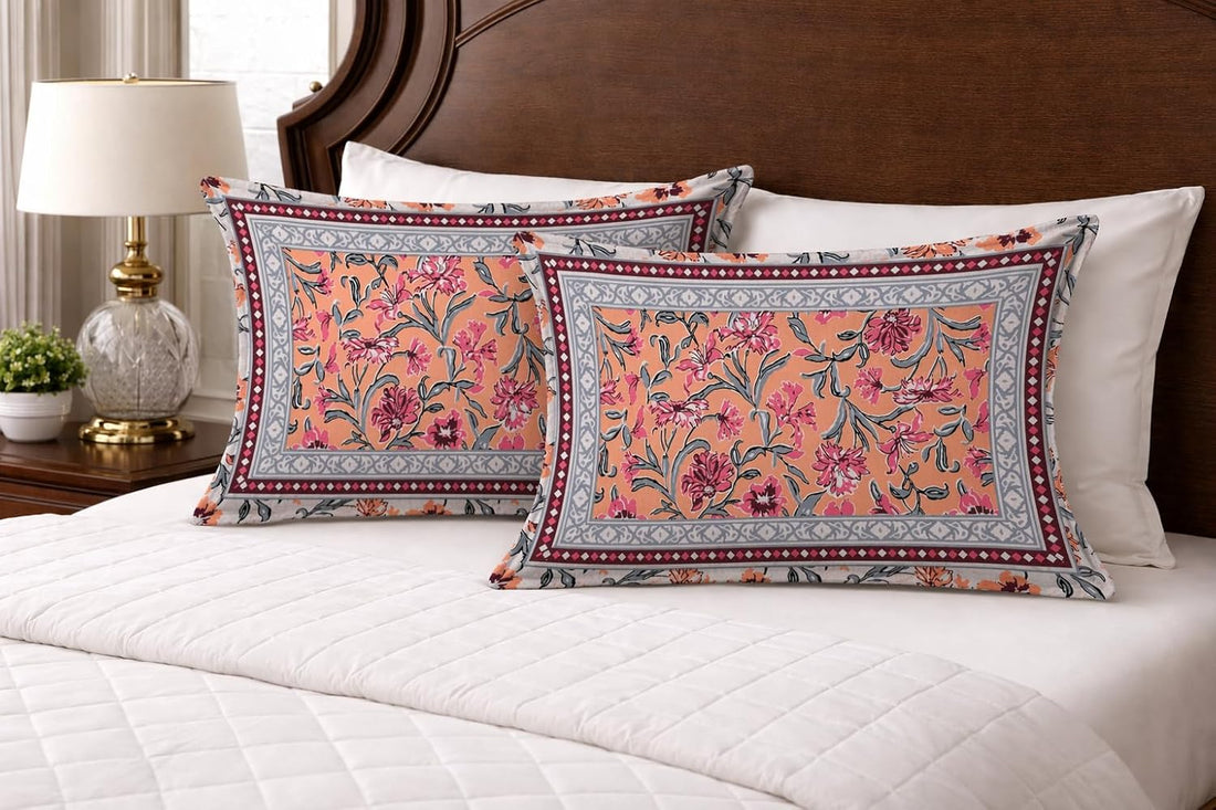 Blush Glow Cotton Pillow Cover Set of 2 (17x28 in)