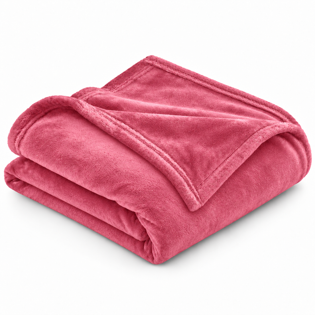 Blush Warm Embrace Flannel Solid Single Blanket, 220 Gsm, Warm Embrace