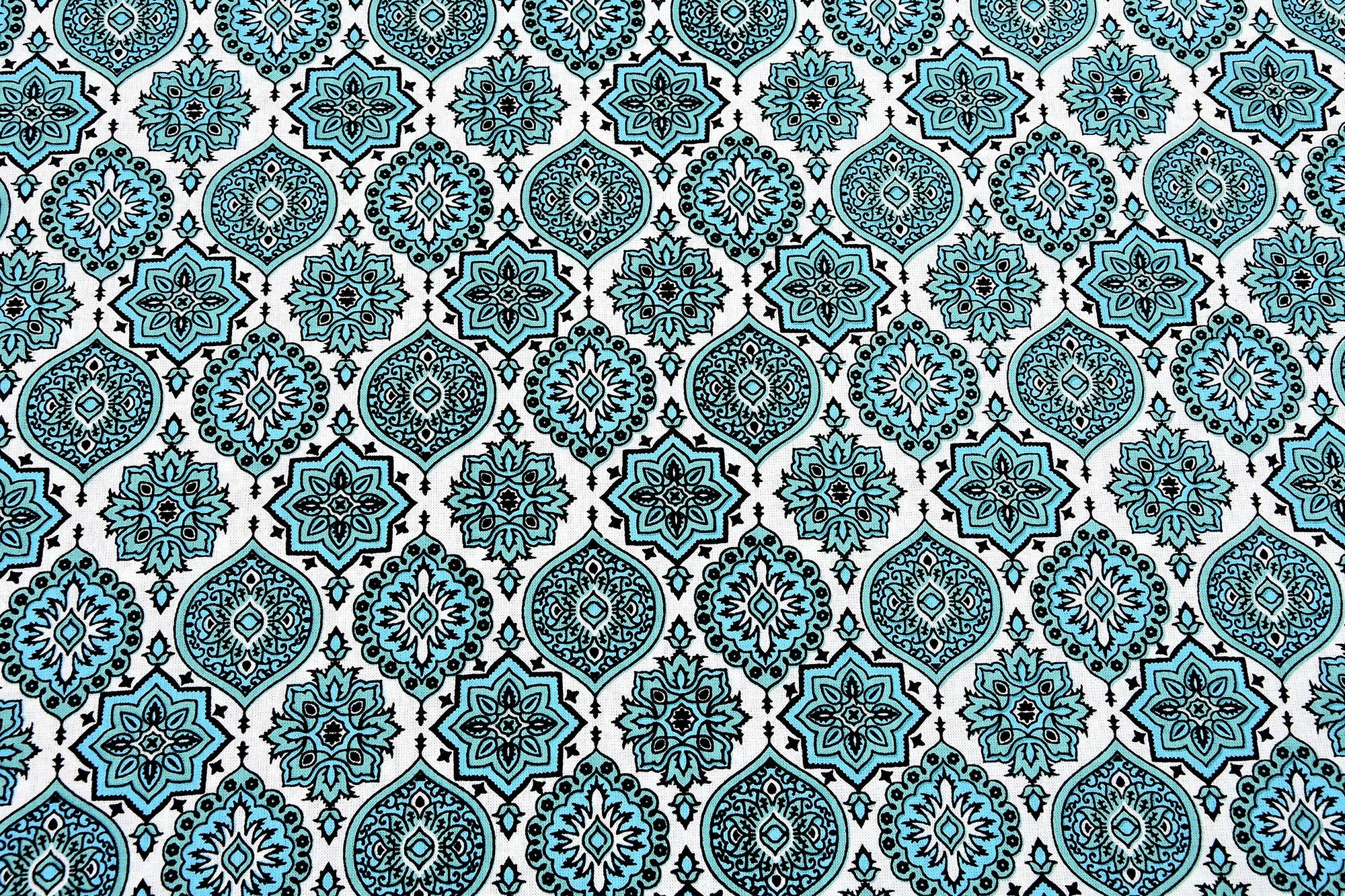 Firozi Chhaon Hand Block Printed Cotton King Bedsheet Set | 90×108 | 240 TC