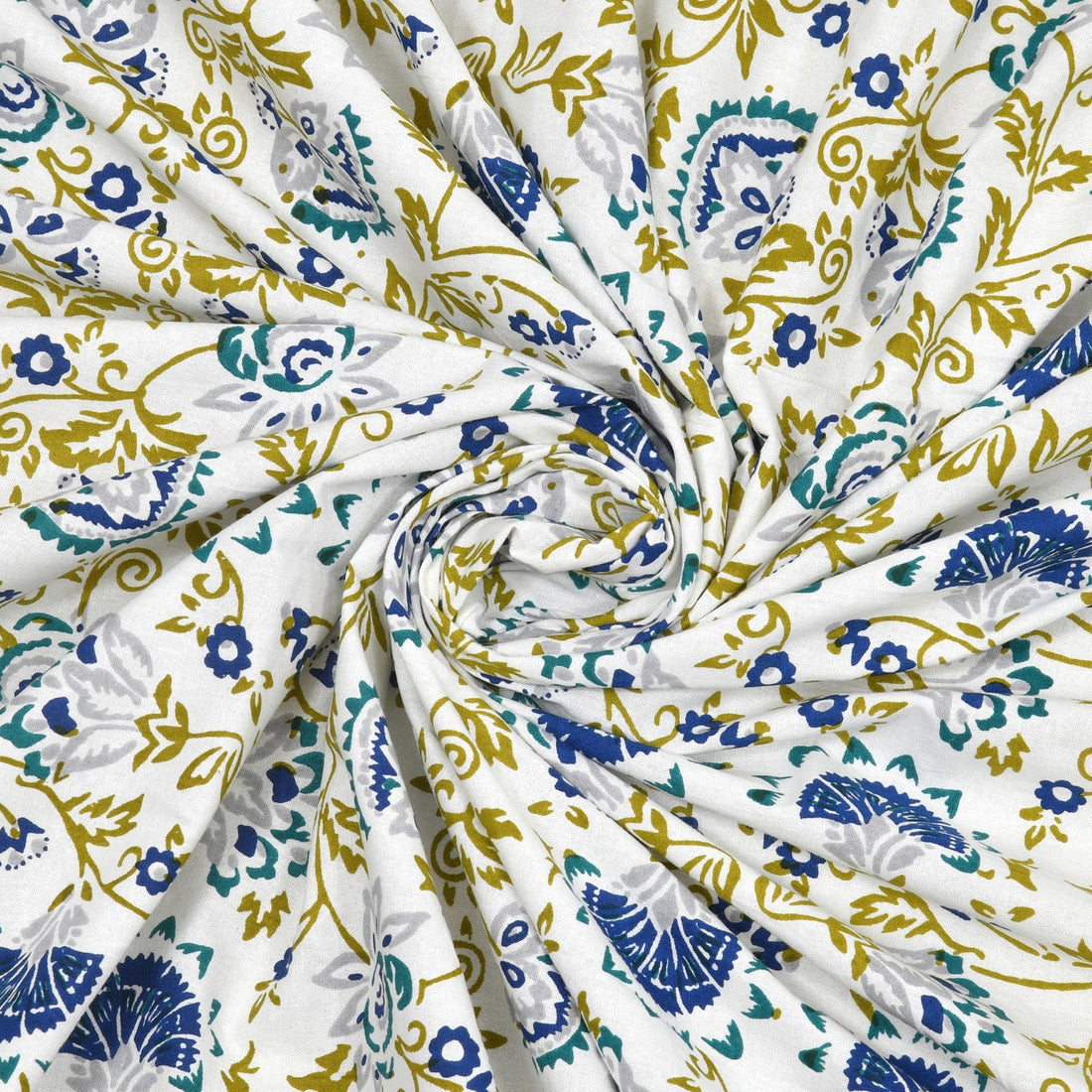 Blue Shalimar Jaal Hand Block Printed Cotton King Bedsheet Set | 90×108 | 240 TC