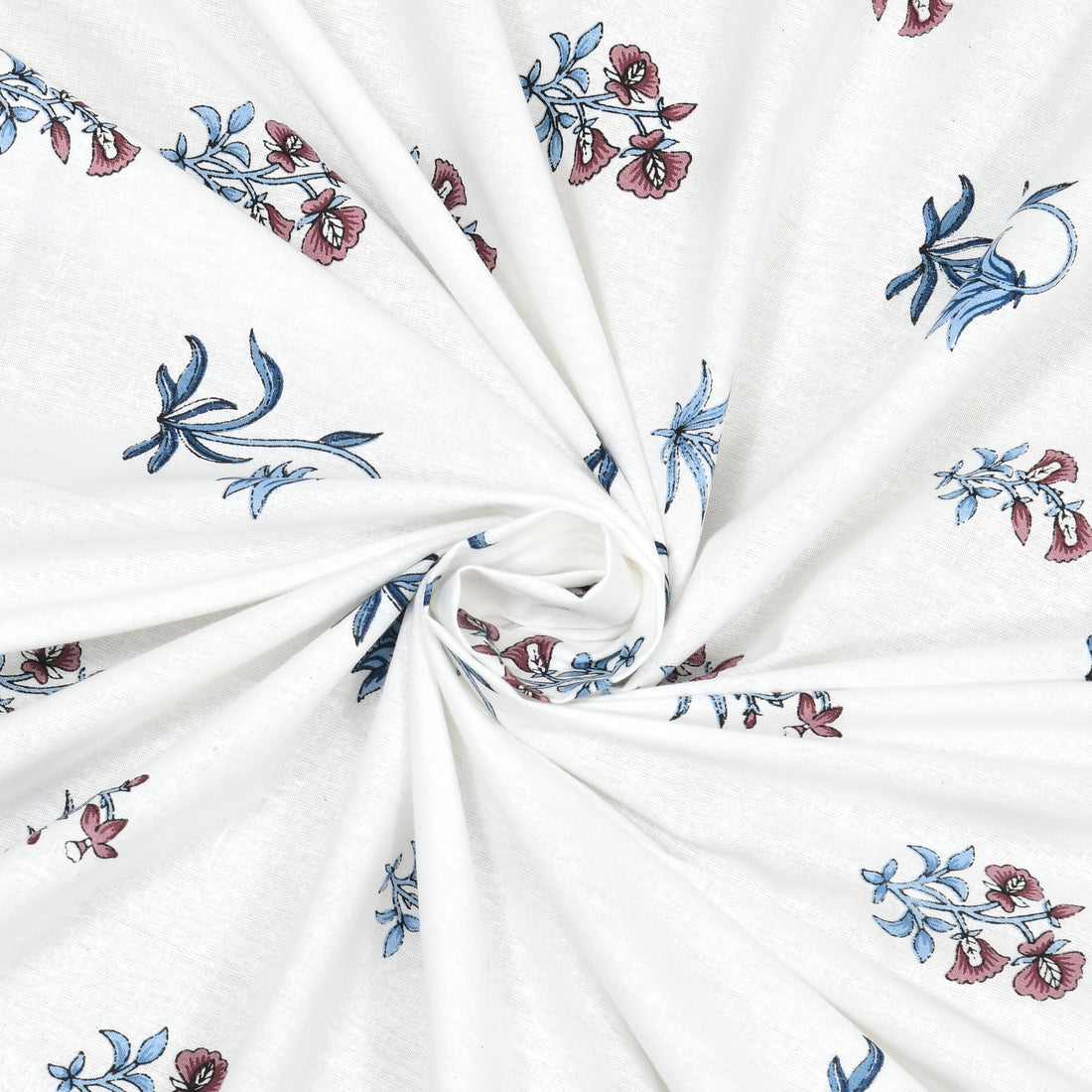 Elysian Dream Hand Block Printed Cotton King Bedsheet Set | 90x108 | 240 TC