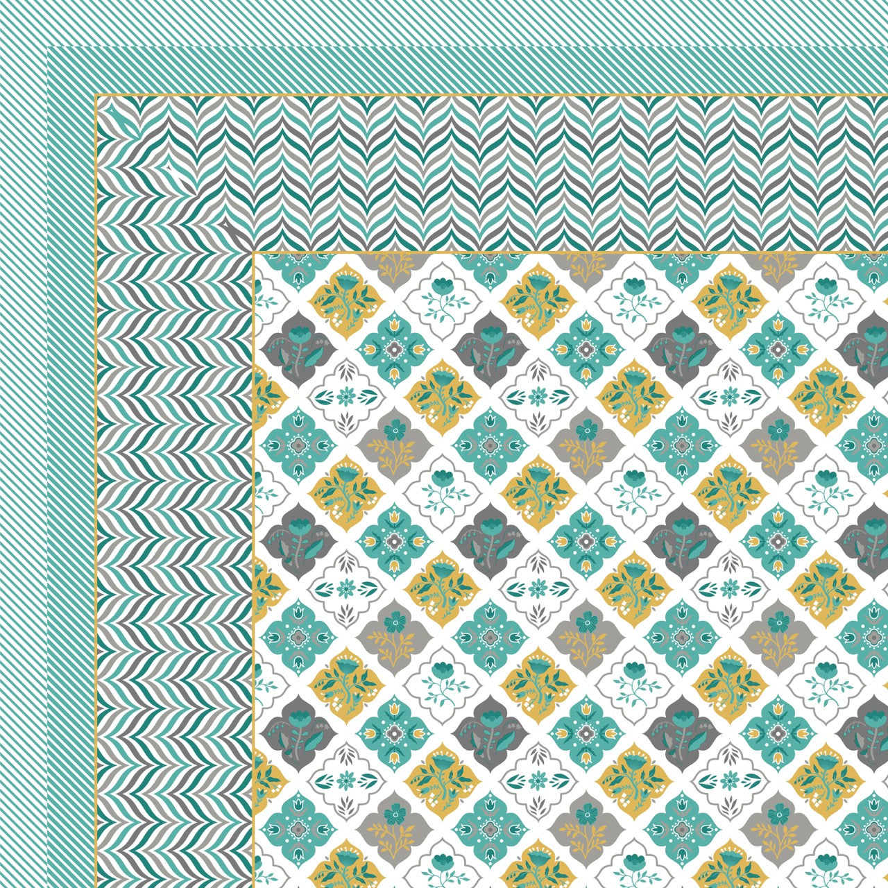 Emerald Jaal Hand Block Printed Cotton King Bedsheet Set | 90×108 | 240 TC