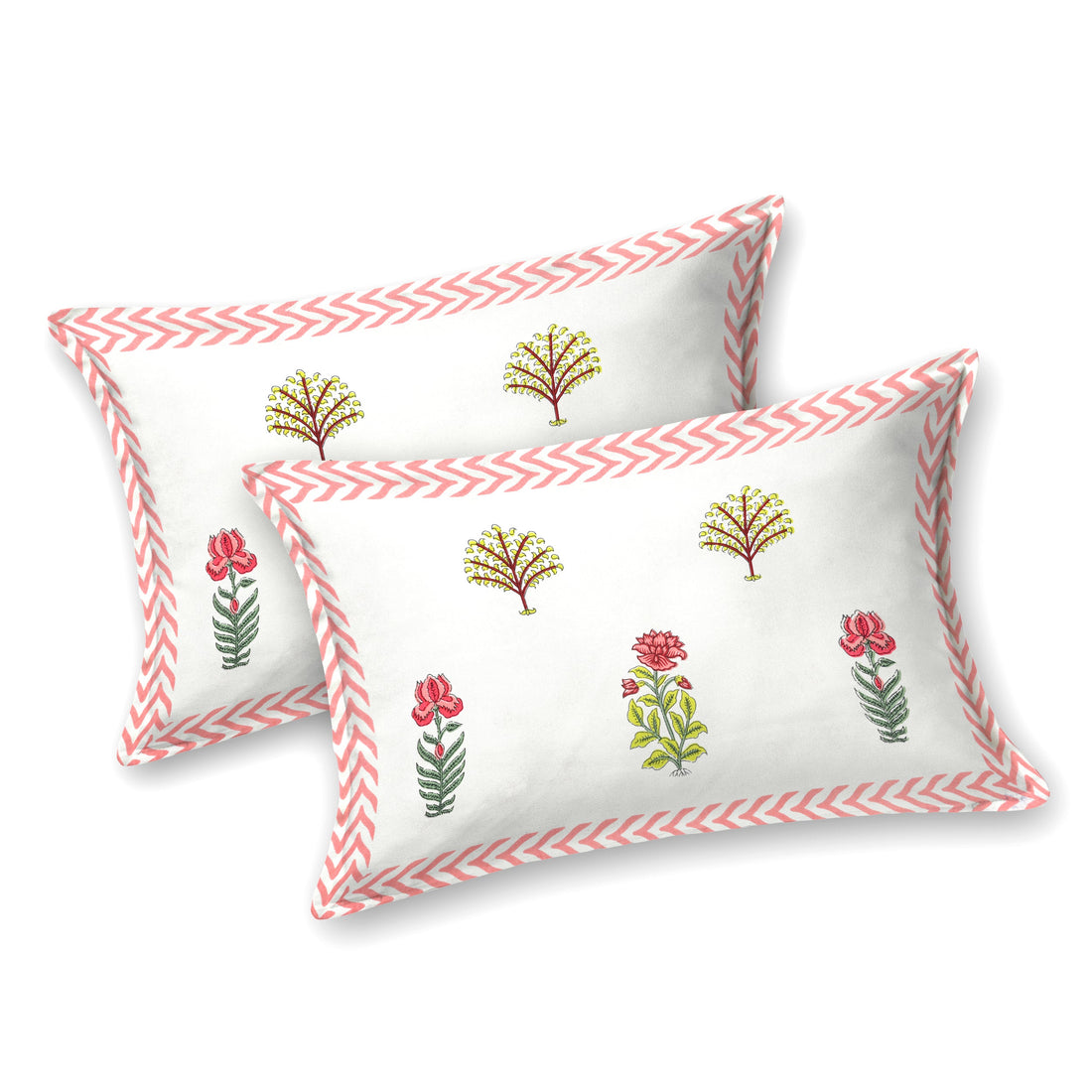 Rajasi Jaal Hand Block Printed Cotton King Bedsheet Set | 90×108 | 240 TC