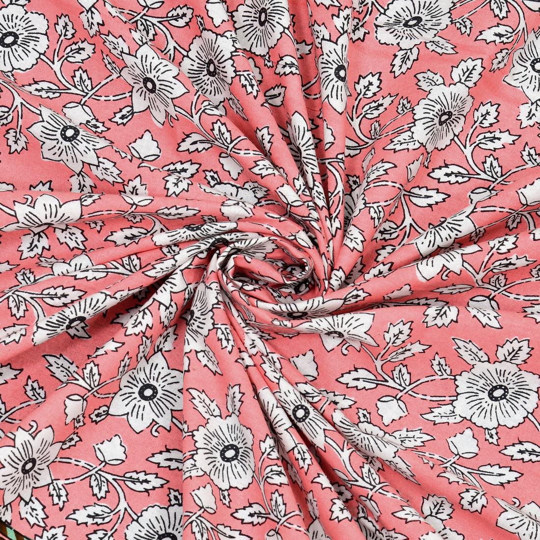 Gulabi Baagh Hand Block Printed Cotton King Bedsheet Set | 90×108 | 240 TC