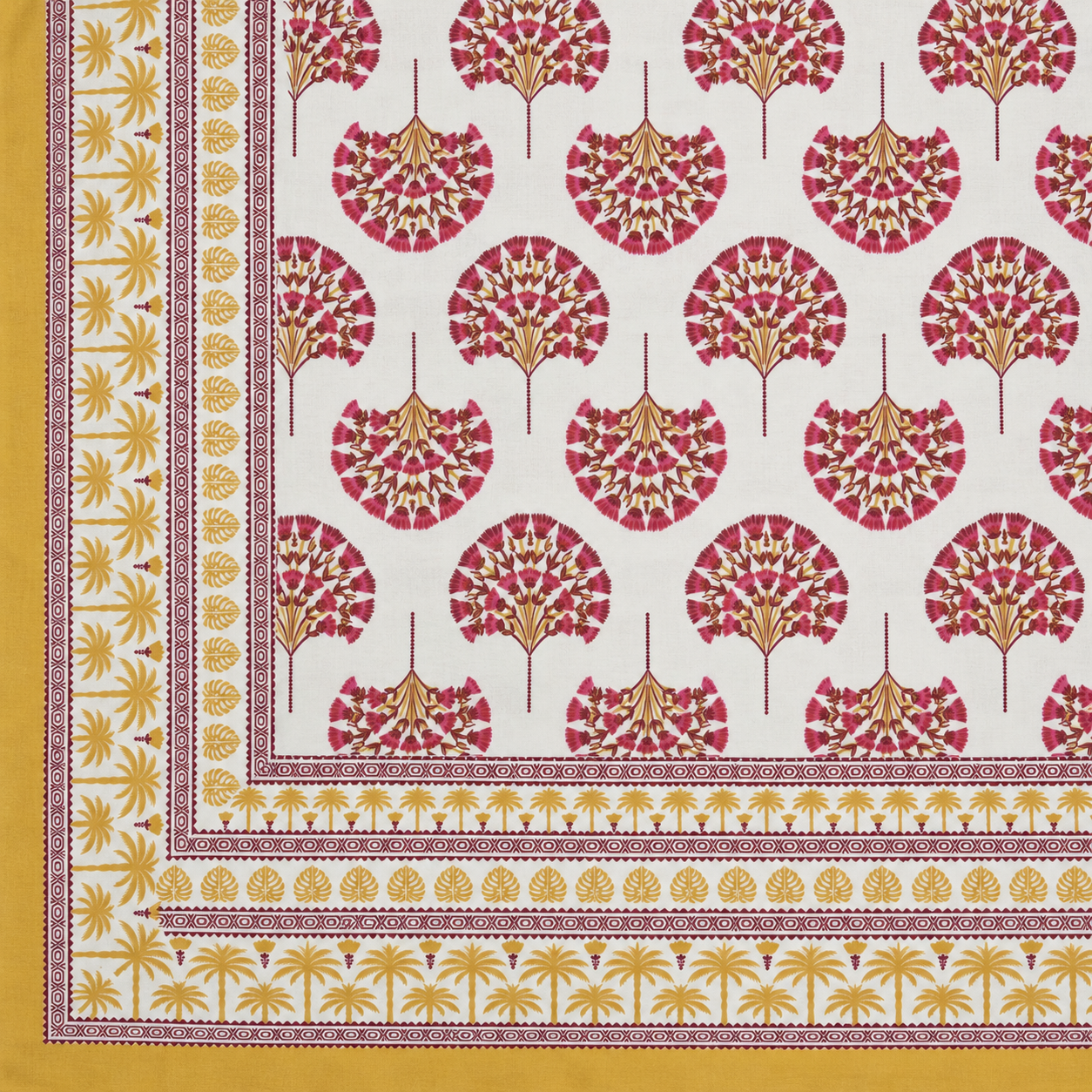 Kesari Bagh Hand Block Printed Cotton Super King Bedsheet Set | 108×108 | 240 TC