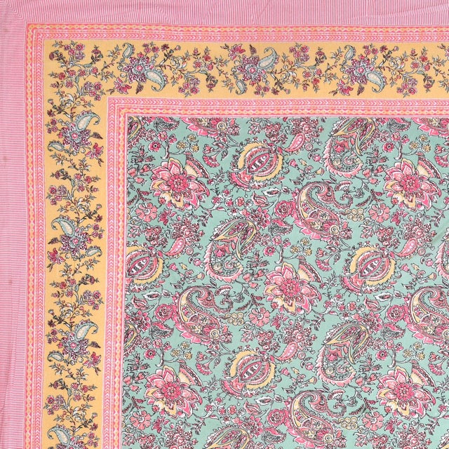 Petal Symphony Hand Block Printed Cotton Single Bedsheet | 60x90 inches