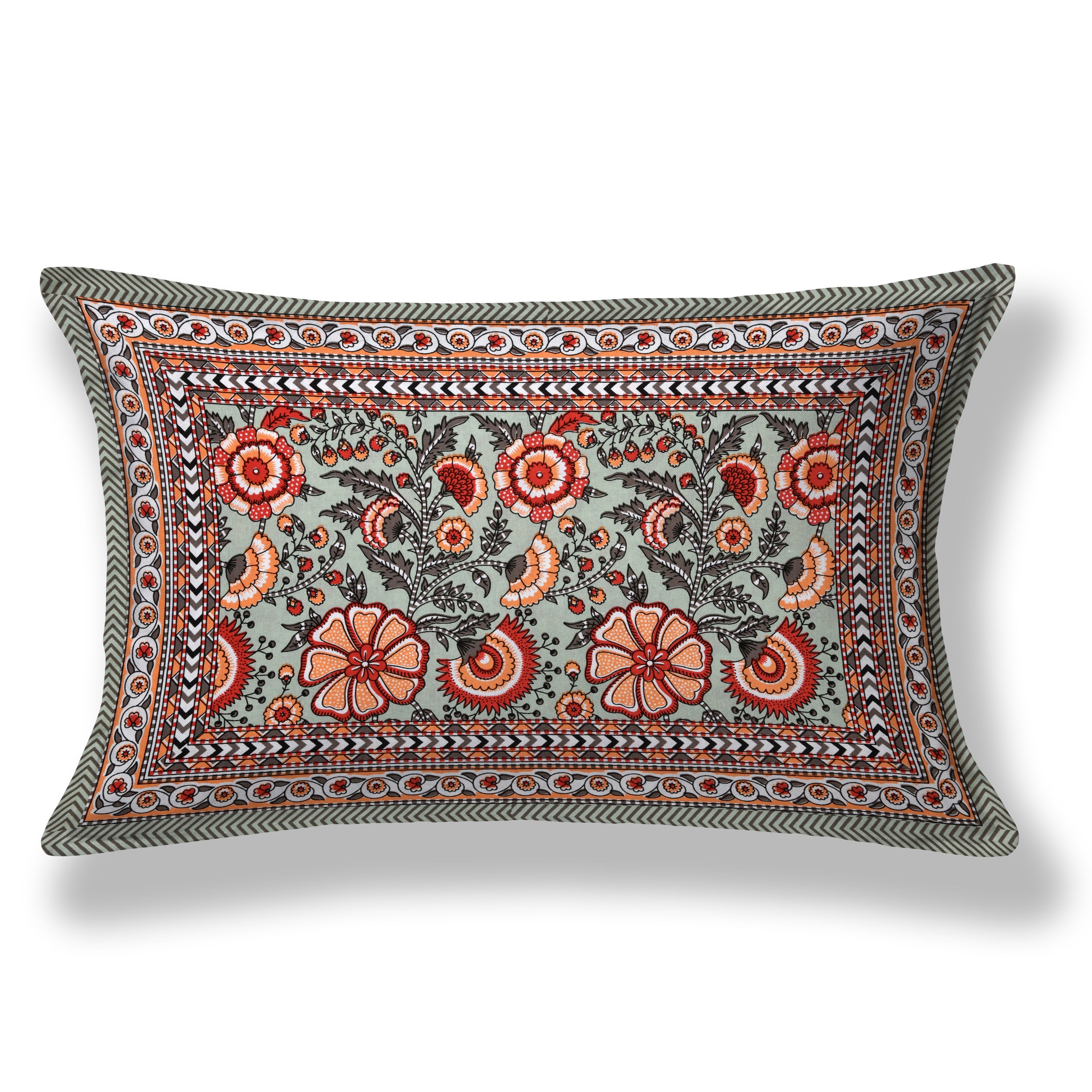 Fulwari Hand Block Printed Cotton Single Bedsheet | 60x90 inches