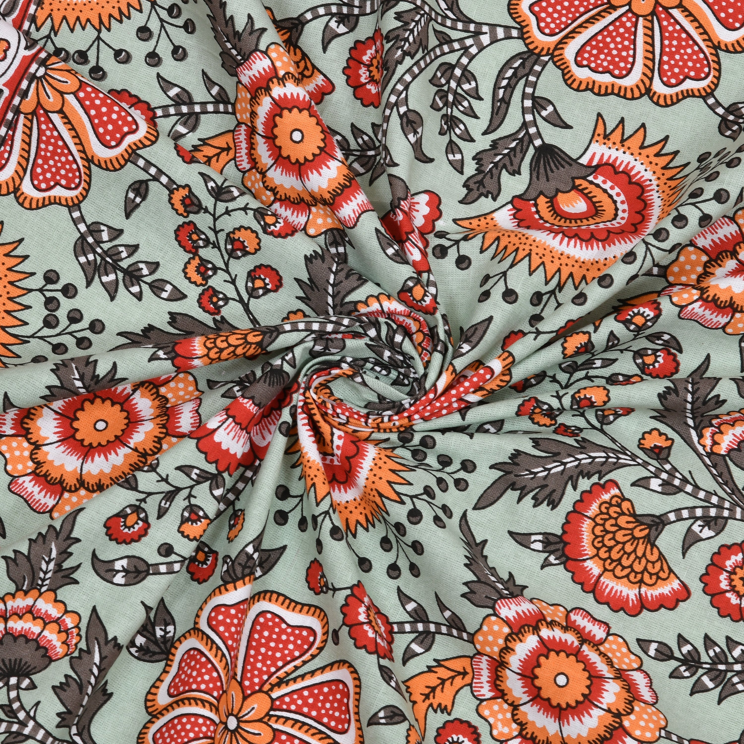 Fulwari Hand Block Printed Cotton Single Bedsheet | 60x90 inches