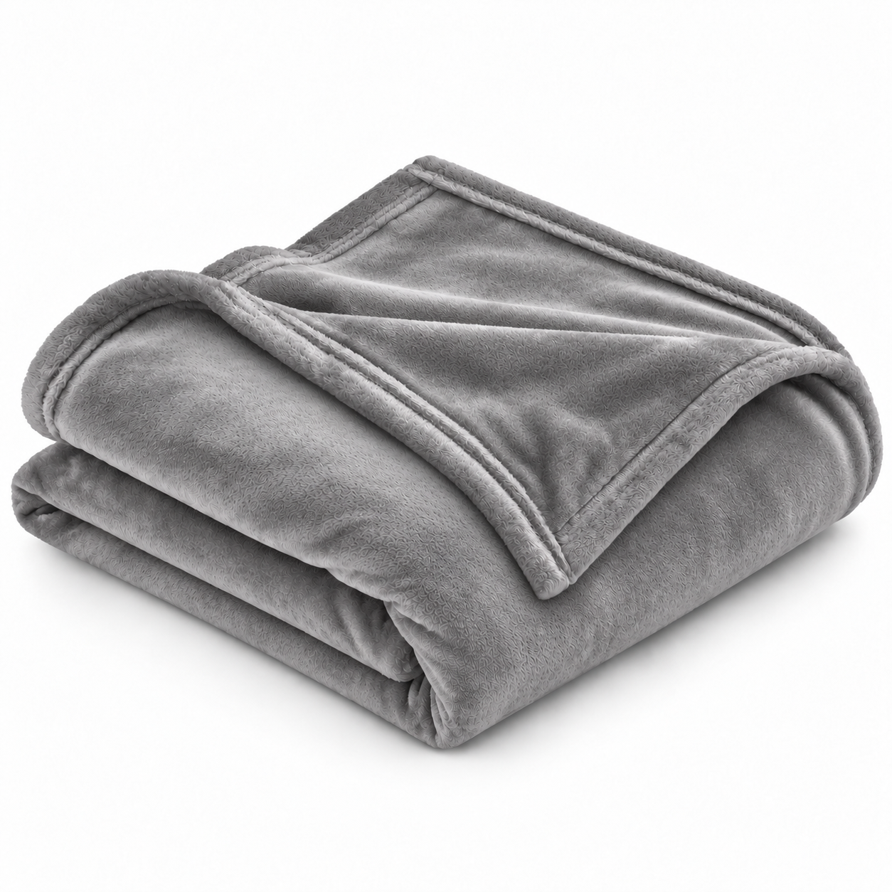Midnight Grey Embrace Flannel Solid Single Blanket, 220 Gsm, Warm Embrace
