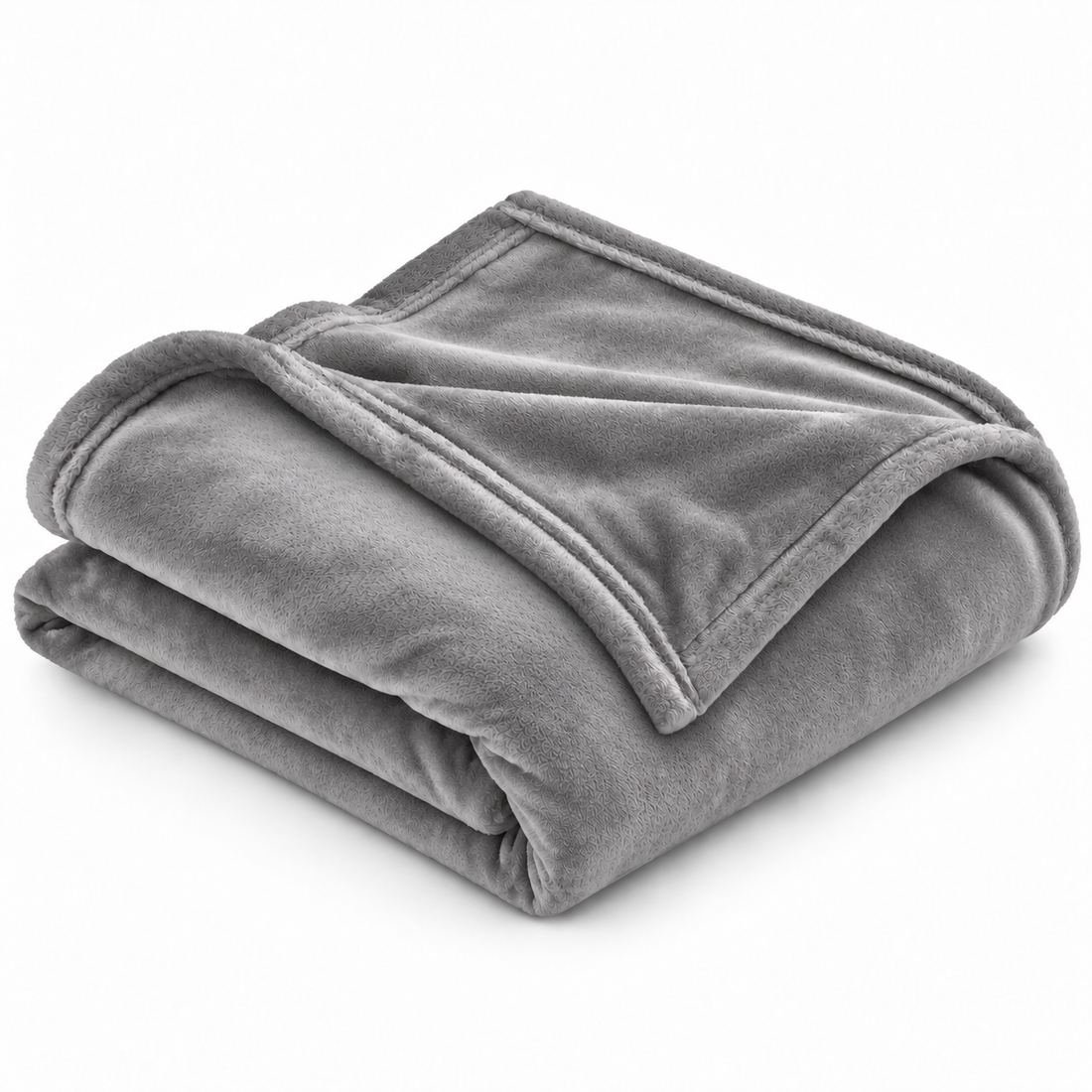 Midnight Grey Embrace Flannel Solid Single Blanket, 220 Gsm, Warm Embrace