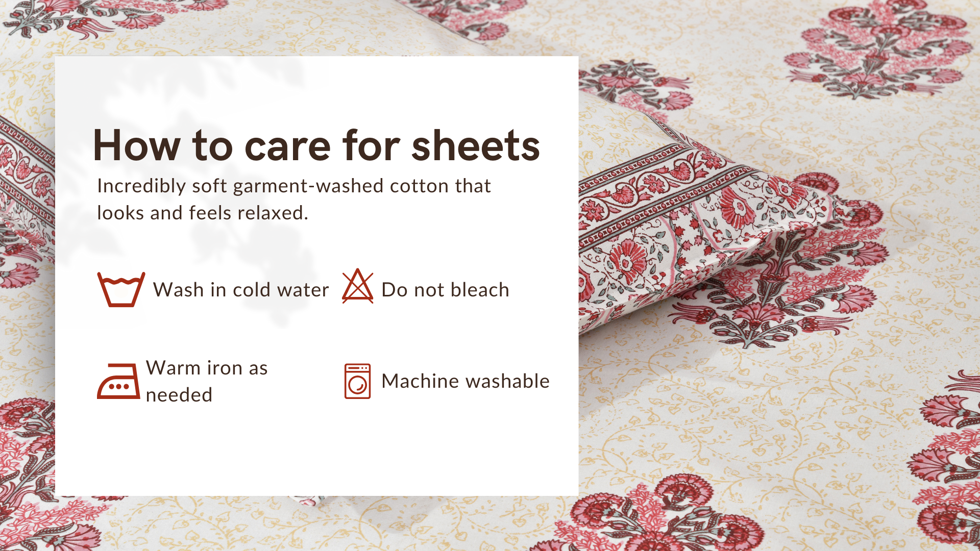Red Fulwari Printed Base Hand Block Printed Cotton King Bedsheet Set | 90×108 | 240 TC