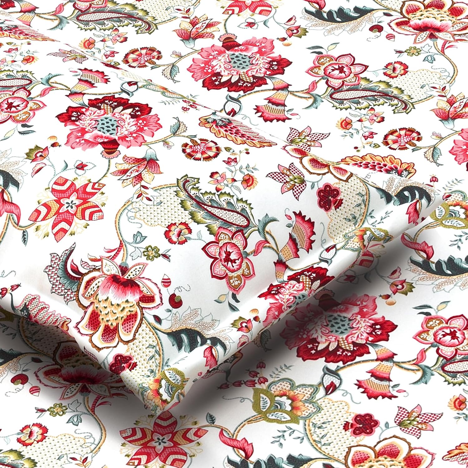 Rose Petal Elastic Cotton Fitted King Bedsheet (78×72×8 Inch) with 2 Pillow Covers (18×28 Inch) | Soft & Cozy Bedding