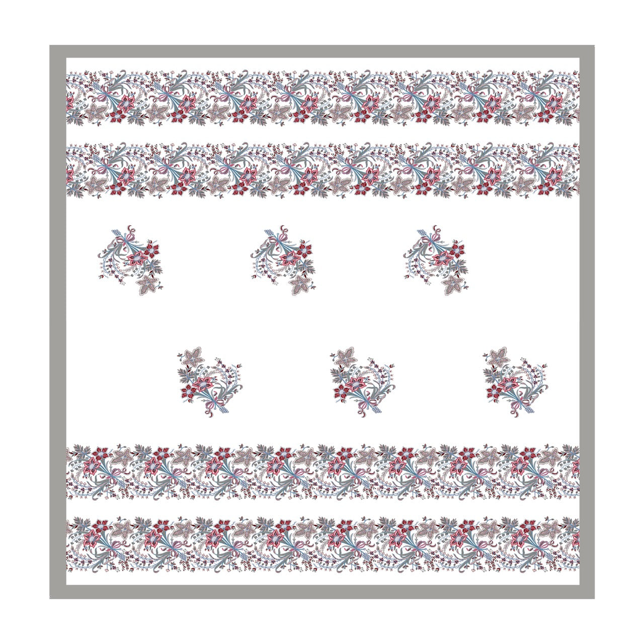 Rose Heritage Hand Block Printed Cotton King Bedsheet Set | 90x108 | 240 TC