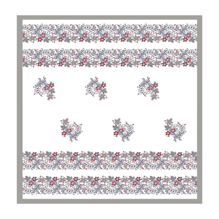 Rose Heritage Hand Block Printed Cotton King Bedsheet Set | 90x108 | 240 TC