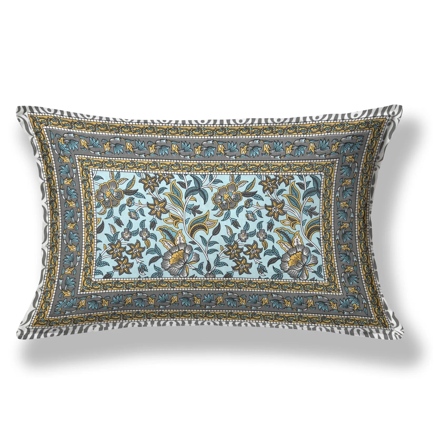 Seashell Hand Block Printed Cotton Single Bedsheet | 60x90 inches