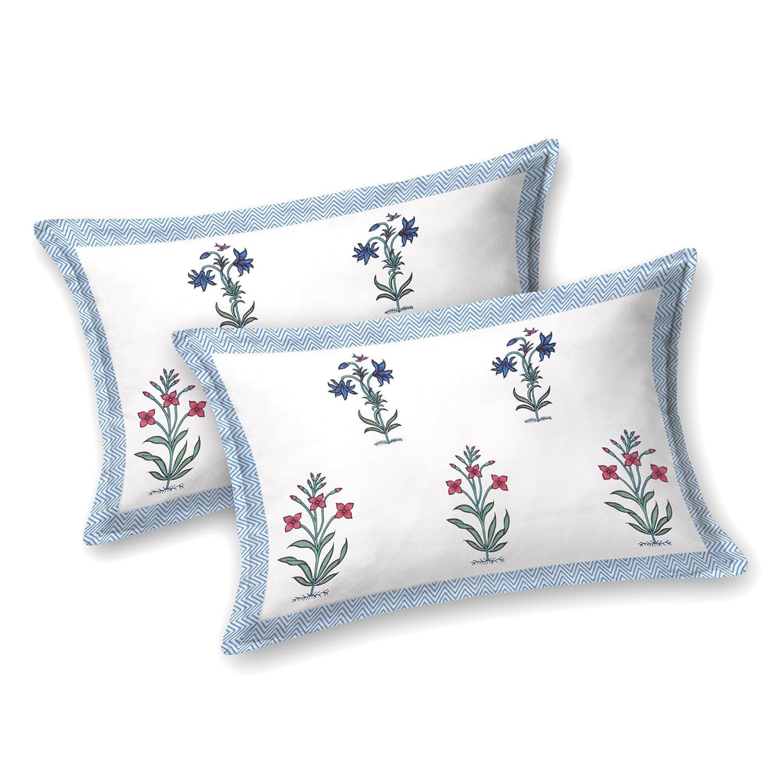 Rajwada Jaal Hand Block Printed Cotton King Bedsheet Set | 90x108 | 240 TC