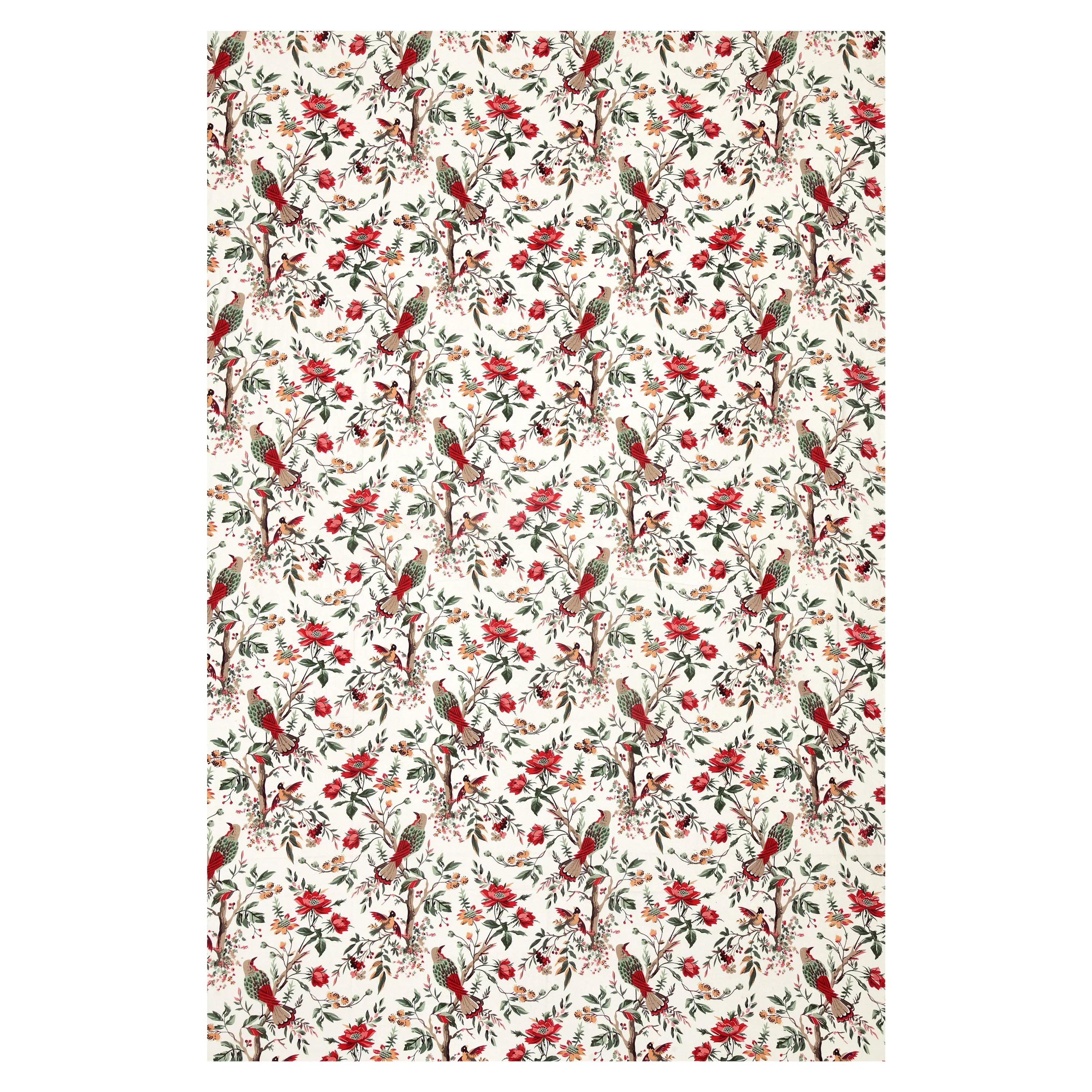 Flying Petals Hand Block Printed Cotton Single Bedsheet | 60x90 inches