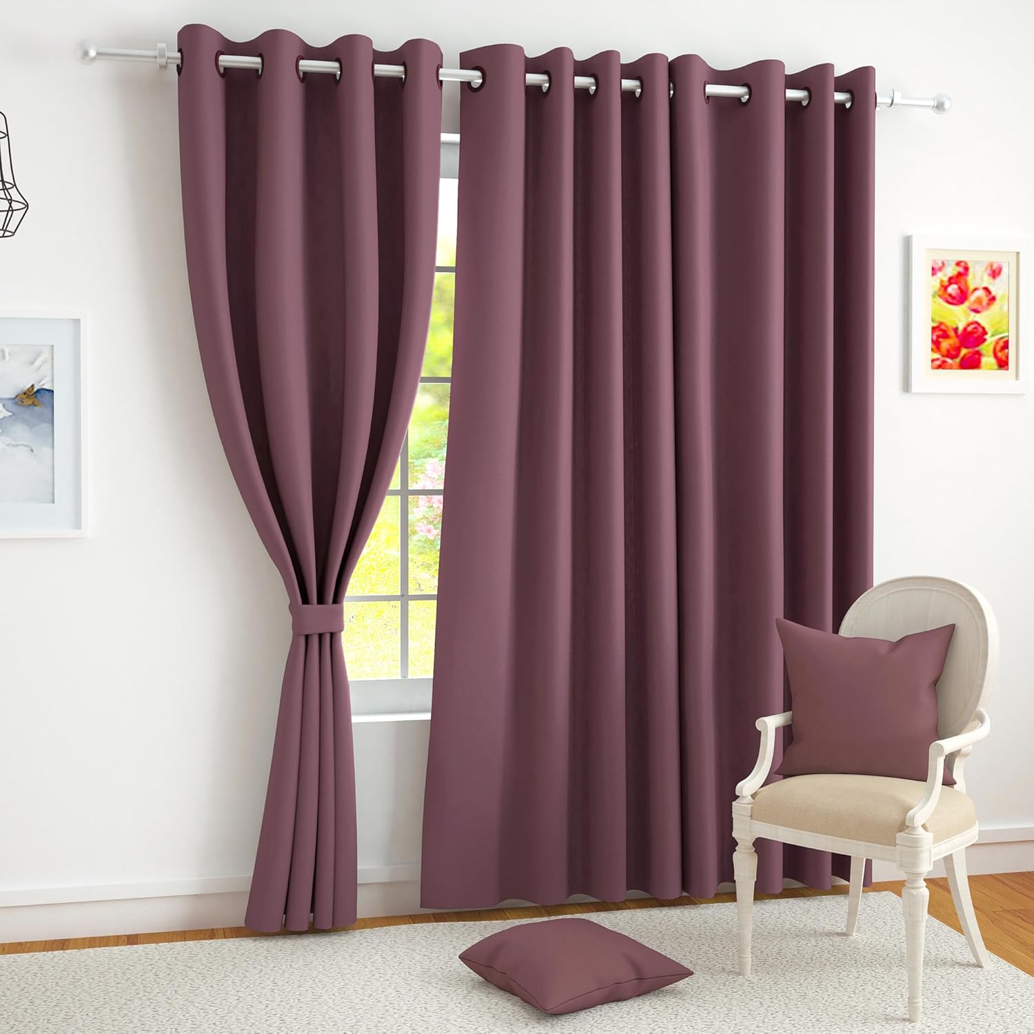 7 feet blackout curtains pack of 1 for door and window