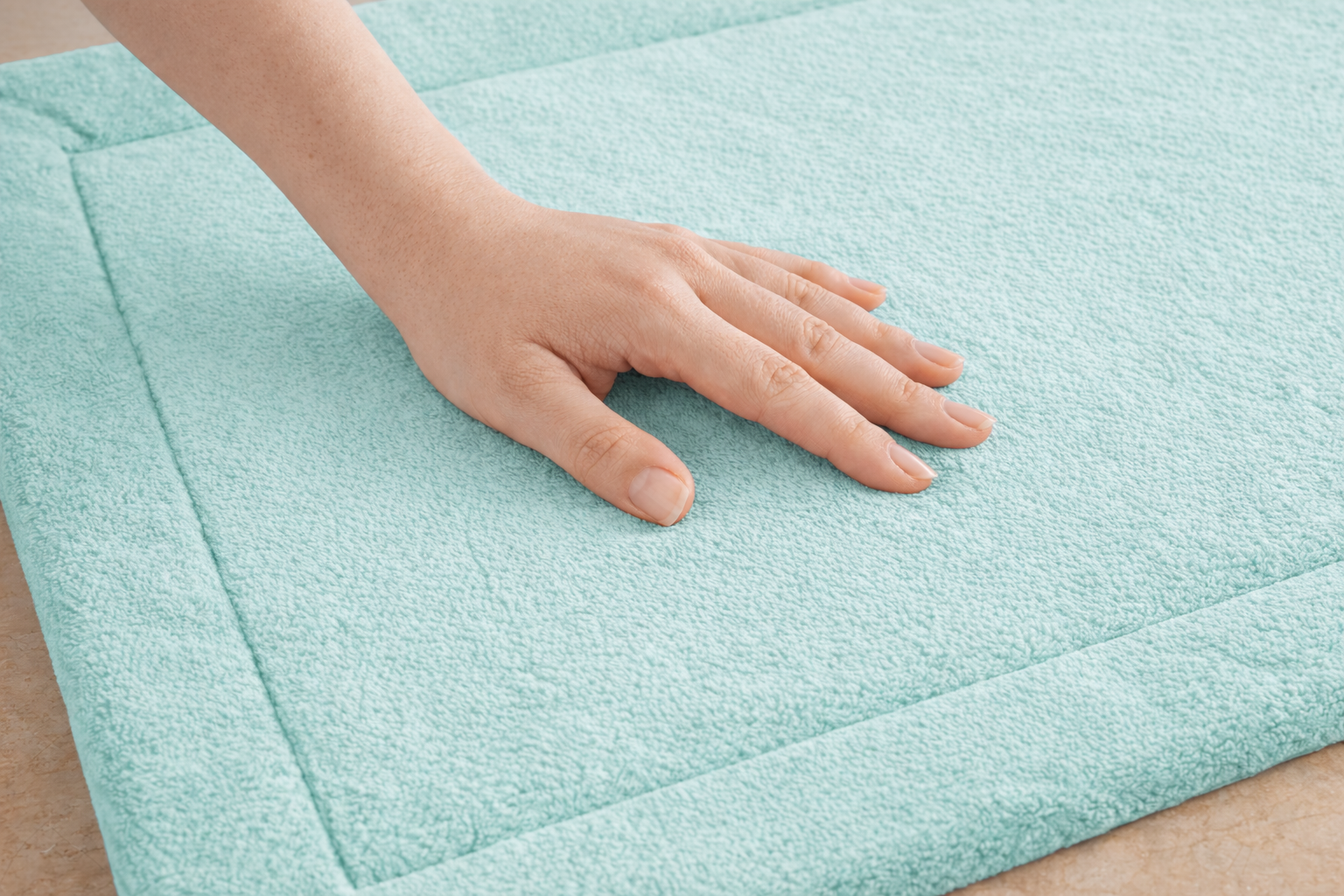 Sea Green Memory Foam All-Purpose Super Soft Anti-Slip Bath Mat, Machine Washable (Green, 40x60 cm)