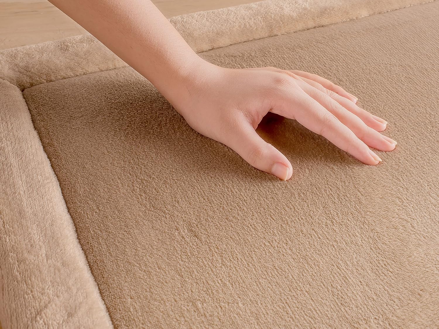 Sandy Shore Memory Foam All-Purpose Super Soft Anti-Slip Bath Mat, Machine Washable (Beige, 40x60 cm)