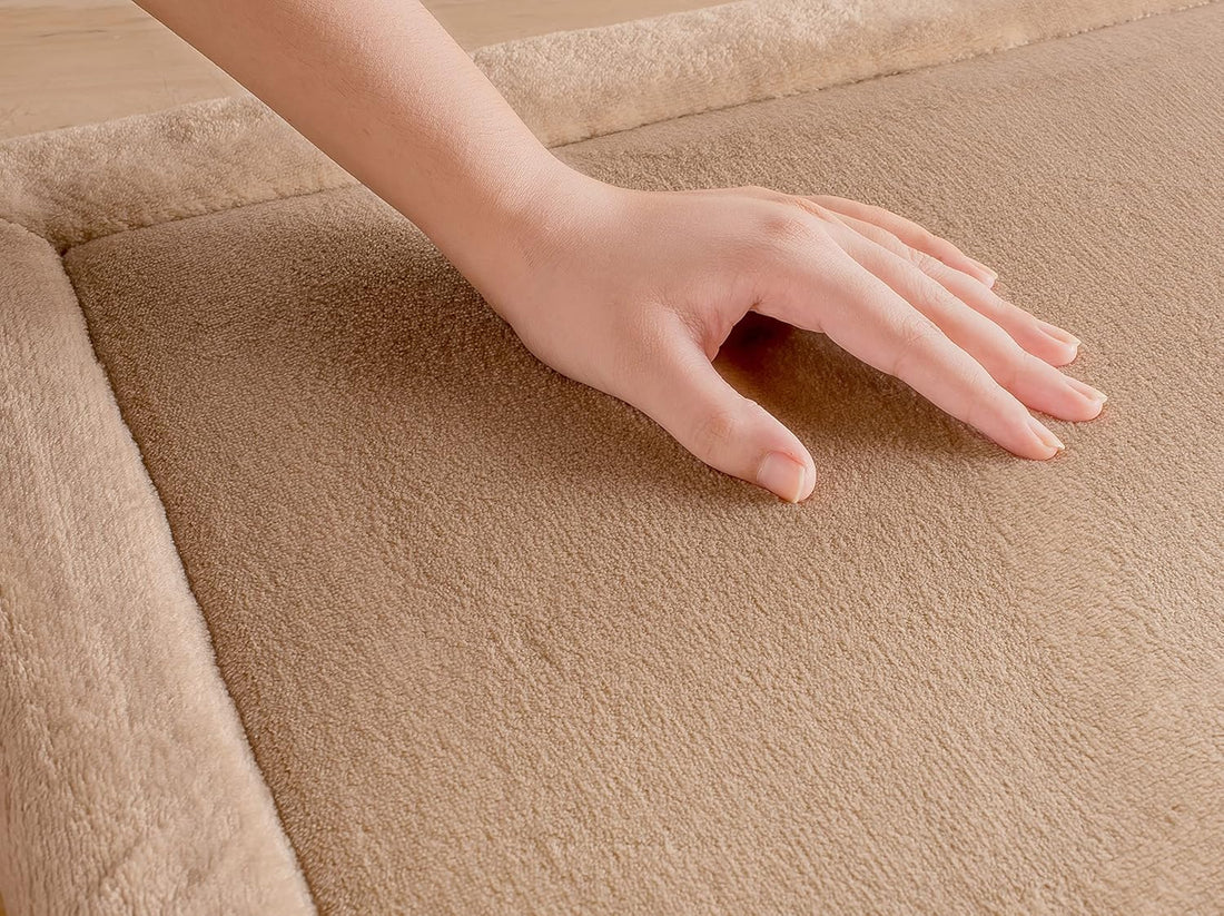 Sandy Shore Memory Foam All-Purpose Super Soft Anti-Slip Bath Mat, Machine Washable (Beige, 40x60 cm)