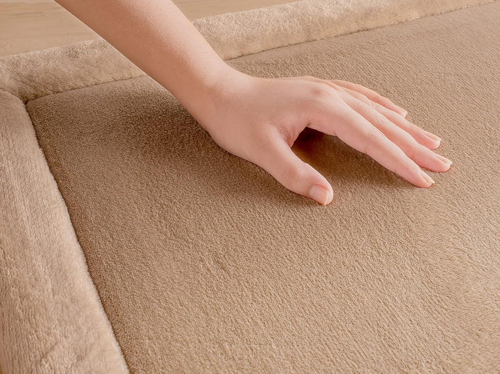 Sandy Shore Memory Foam All-Purpose Super Soft Anti-Slip Bath Mat, Machine Washable (Beige, 40x60 cm)
