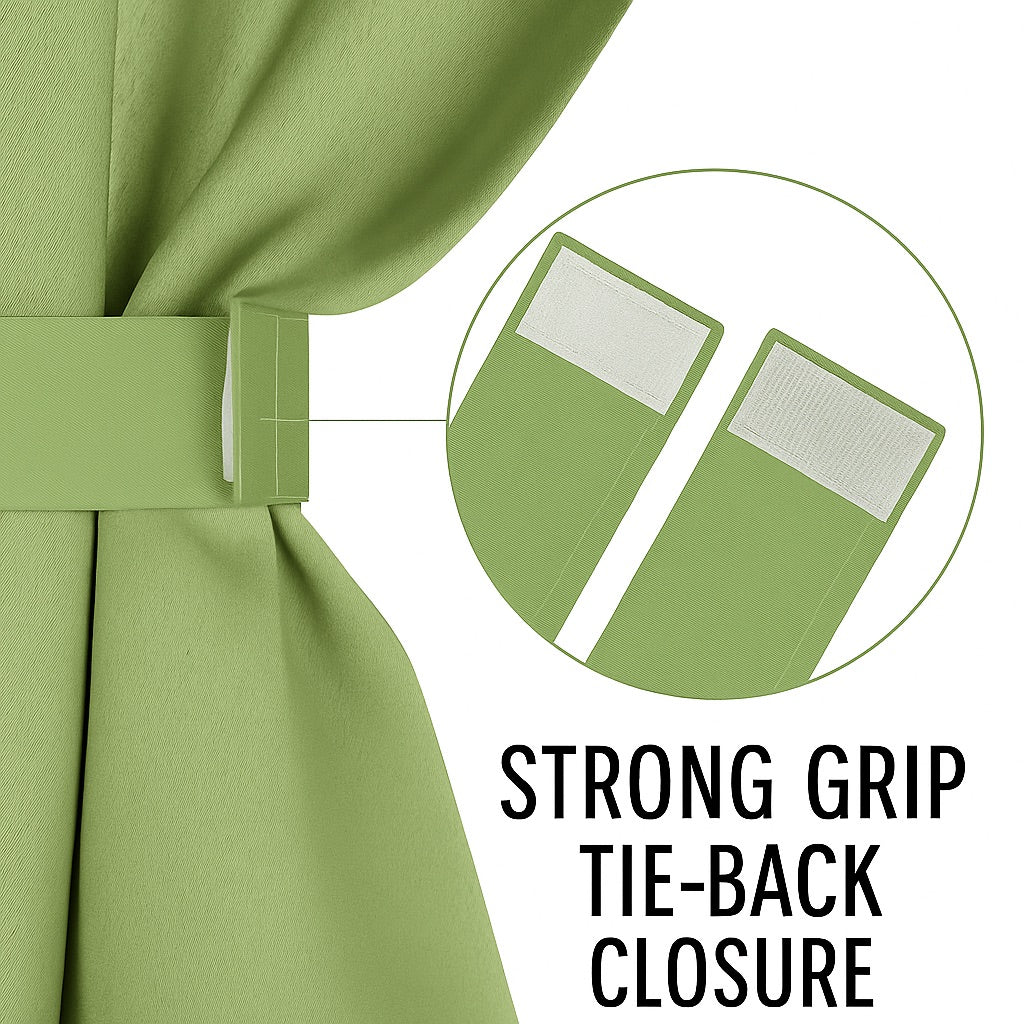 Mint Drape 7 Feet Blackout Curtains for Door & Window | 100% Polyester | Light & Noise Blocking
