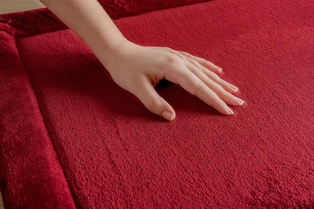 Crimson Tide Memory Foam All-Purpose Super Soft Anti-Slip Bath Mat, Machine Washable (Maroon, 40x60 cm)