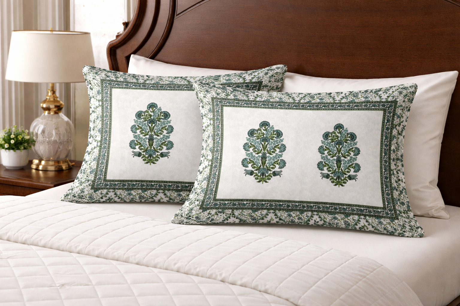 Forest Glow Cotton Pillow Cover Set of 2 (17x28 in)