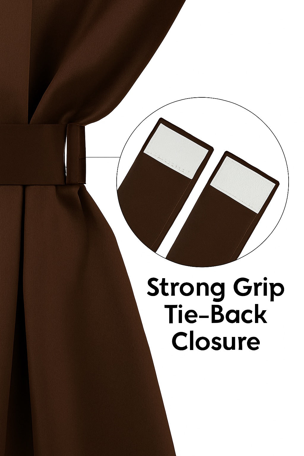 Cocoa Drape 7 Feet Blackout Curtains for Door & Window | 100% Polyester | Light & Noise Blocking