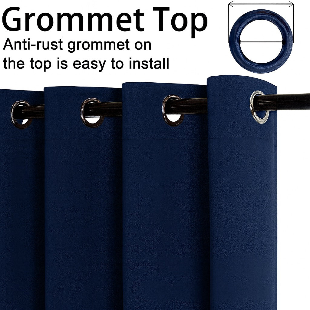 Royal Drape 7 Feet Blackout Curtains for Door & Window | 100% Polyester | Light & Noise Blocking