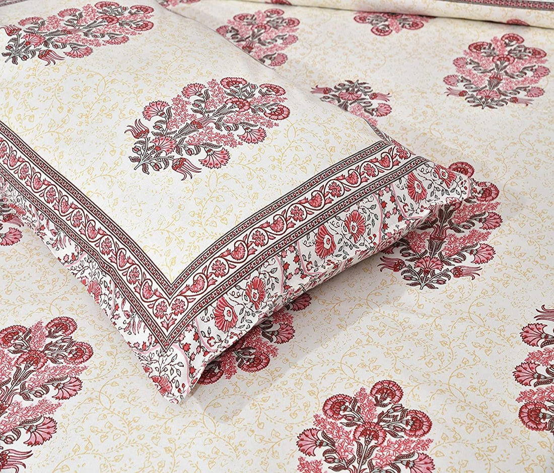 Rosy Glow Cotton Pillow Cover Set of 2 (17x28 in)