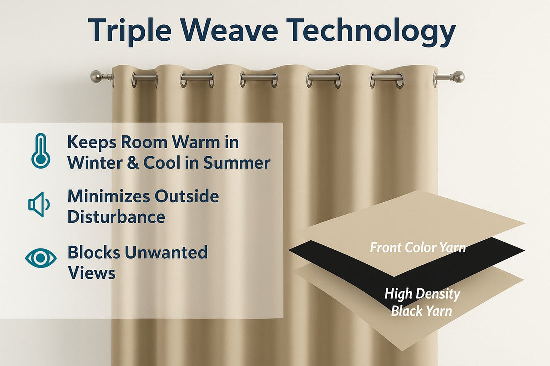 Ivory Drape 7 Feet Blackout Curtains for Door & Window | 100% Polyester | Light & Noise Blocking