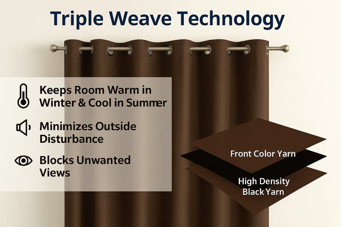Cocoa Drape 7 Feet Blackout Curtains for Door & Window | 100% Polyester | Light & Noise Blocking