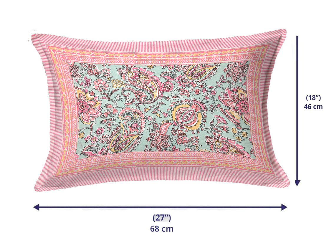 Petal Glow Cotton Pillow Cover Set of 2 (17x28 in)