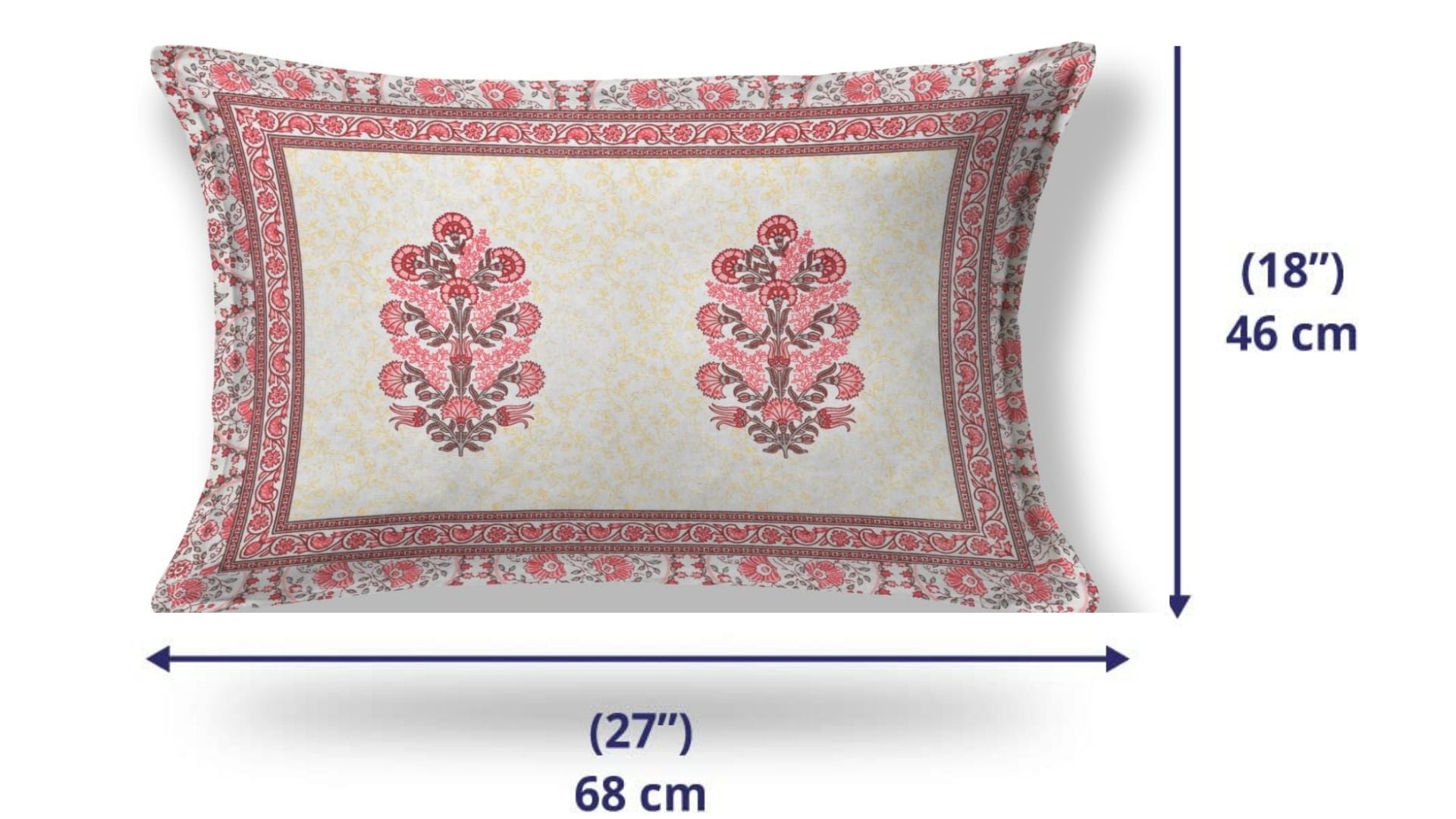 Rosy Glow Cotton Pillow Cover Set of 2 (17x28 in)